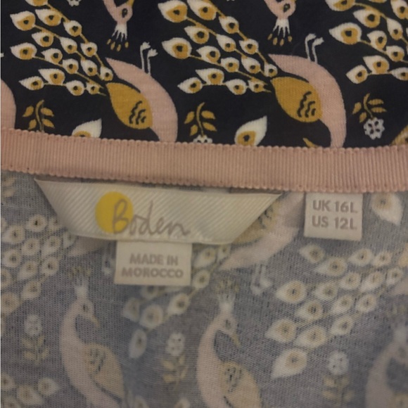 Boden Elegant Black and Cream Patterned Dress size 12L - Picture 3 of 3